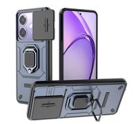 SEAHAI Funda para OPPO A40 4G / OPPO A40M / OPPO A60 5G Estuche, Carcasa con Anillo Soporte y Cámara Proteger [Grado Militar Anti-Caída] Silicona Duro PC + TPU Bumper Antigolpes Cubierta - Azul