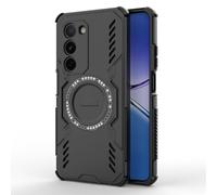 SEAHAI Funda para OPPO A5M / OPPO A5 5G/4G con Magnética Adsorción Función, Ultrafino Duro PC Silicona Carcasa, Rugged Armour Antigolpes TPU Bumper Anti-Caída Cubierta, Negro