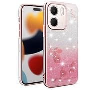 SEAHAI Funda para OPPO A5X 5G/4G, Degradado de Color Brillante Lindo Flor Patrón Diseño Niña Carcasa Ultradelgado Suave Silicona TPU Bumper Antigolpes Cubierta - Rosado