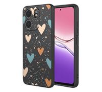 SEAHAI Funda para OPPO A5X 5G/4G, Ultradelgado Suave Carcasa de Silicona Líquida, Moda TPU Bumper Antigolpes Cubierta con Patrón de Animales de Lindas Flores - Negro S04