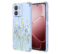 SEAHAI Funda para OPPO A6X / OPPO A6 5G/4G/ OPPO A6K, Colores Las Flores Elegante Delgada a Prueba de Golpes TPU Transparente de Goma Suave Carcasa de Silicona Colorida - Vides