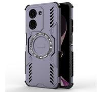 SEAHAI Funda para OPPO A6X / OPPO A6 5G/4G/ OPPO A6K con Magnética Adsorción Función, Ultrafino Duro PC Silicona Carcasa, Rugged Armour Antigolpes TPU Bumper Anti-Caída Cubierta, Morado