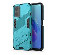 SEAHAI Funda para OPPO A96 / OPPO A76 / Realme 9i / OPPO A36 Estuche, Carcasa de Antigolpes [Rugged Armour] Soporte Plegable Oculto Silicona TPU Bumper Anti-Caída Case - Azul