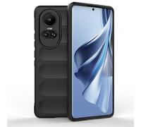 SEAHAI Funda para OPPO Reno 10 5G / OPPO Reno 10 Pro 5G Estuche, [Diseño de Bolsa de Aire Anticaída] Robusto Carcasa de Suave Silicona Ligera PC + TPU Bumper Anti-caída Rubber Caso - Negro