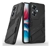 SEAHAI Funda para OPPO Reno 11F 5G (Reno11 F 5G) Estuche, Carcasa de Antigolpes [Rugged Armour] Soporte Plegable Oculto Silicona TPU Bumper Anti-Caída Case, Negro