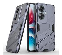 SEAHAI Funda para OPPO Reno 11F 5G (Reno11 F 5G) Estuche, Carcasa de Antigolpes [Rugged Armour] Soporte Plegable Oculto Silicona TPU Bumper Anti-Caída Case, Gris
