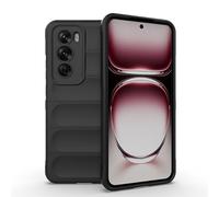 SEAHAI Funda para OPPO Reno 12 Pro 5G Estuche, [Diseño de Bolsa de Aire Anticaída] Robusto Carcasa de Suave Silicona Ligera PC + TPU Bumper Anti-caída Rubber Caso - Negro