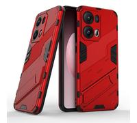 SEAHAI Funda para OPPO Reno 13 Pro 5G (Reno13 Pro 5G) Estuche, Carcasa de Antigolpes [Rugged Armour] Soporte Plegable Oculto Silicona TPU Bumper Anti-Caída Case - Rojo