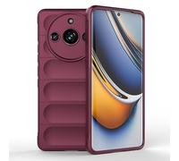 SEAHAI Funda para Realme 11 Pro 5G / Realme 11 Pro+ Plus 5G Estuche, [Diseño de Bolsa de Aire Anticaída] Robusto Carcasa de Suave Silicona PC + TPU Bumper Anti-caída Rubber Caso - Morado Oscuro