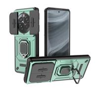 SEAHAI Funda para Realme 12 4G / Realme 12+ Plus 5G Estuche, Carcasa con Anillo Soporte y Cámara Proteger [Grado Militar Anti-Caída] Silicona Duro PC + TPU Bumper Antigolpes Cubierta - Verde