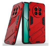 SEAHAI Funda para Realme 12 4G / Realme 12+ Plus 5G Estuche, Carcasa de Antigolpes [Rugged Armour] Soporte Plegable Oculto Silicona TPU Bumper Anti-Caída Case - Rojo