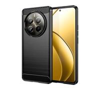 SEAHAI Funda para Realme 12 4G / Realme 12+ Plus 5G Estuche, Ultra Delgada Carcasa de Suave Silicona Ligera PC + TPU Bumper Anti-caída Rubber Caso Cubierta - Negro