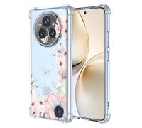 SEAHAI Funda para Realme 14 Pro+ Plus 5G, Colores Las Flores Elegante Delgada a Prueba de Golpes TPU Transparente de Goma Suave Carcasa de Silicona Colorida - Camelia