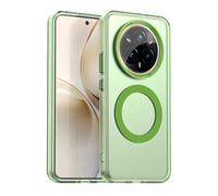SEAHAI Funda para Realme 14 Pro+ Plus 5G con Magnética Adsorción Función, Ultrafino Translúcida Escarchado Duro PC Carcasa Antigolpes TPU Bumper Silicona Cubierta, Verde