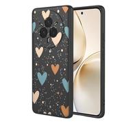 SEAHAI Funda para Realme 14 Pro+ Plus 5G, Ultradelgado Suave Carcasa de Silicona Líquida, Moda TPU Bumper Antigolpes Cubierta con Patrón de Animales de Lindas Flores - Negro S04