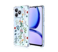 SEAHAI Funda para Realme C63 4G / Realme C61, Colores Las Flores Elegante Delgada a Prueba de Golpes TPU Transparente de Goma Suave Carcasa de Silicona Colorida - Vistoso