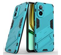 SEAHAI Funda para Realme C67 4G Estuche, Carcasa de Antigolpes [Rugged Armour] Soporte Plegable Oculto Silicona TPU Bumper Anti-Caída Case - Azul
