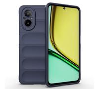 SEAHAI Funda para Realme C67 4G Estuche, [Diseño de Bolsa de Aire Anticaída] Robusto Carcasa de Suave Silicona Ligera PC + TPU Bumper Anti-caída Rubber Caso - Azul Oscuro