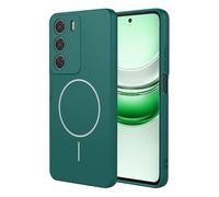 SEAHAI Funda para Realme C71/Realme C73/Realme P3 Lite 4G con Magnética Adsorción Función, Ultradelgado Suave Carcasa de Silicona Líquida, Moda Mate Sedoso Tocar TPU Antigolpes Cubierta - Verde oscuro