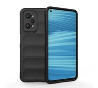SEAHAI Funda para Realme GT 2 5G/Realme GT Neo 2/Realme GT Neo 3T 5G, [Diseño de Bolsa de Aire Anticaída] Robusto Carcasa de Suave Silicona PC + TPU Bumper Anti-caída Rubber Caso - Negro