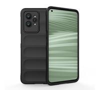 SEAHAI Funda para Realme GT 2 Pro 5G (GT2 Pro) Estuche, [Diseño de Bolsa de Aire Anticaída] Robusto Carcasa de Suave Silicona Ligera PC + TPU Bumper Anti-caída Rubber Caso - Negro