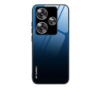SEAHAI Funda para Realme GT 7 5G / Realme GT 7T 5G, Degradado de Color Carcasa con Tapa Trasera de Cristal Templado & Estuche Silicona TPU con Absorción de Golpes, Azul Elegante