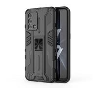 SEAHAI Funda para Realme GT Master Edition Estuche, Carcasa de Antigolpes [Rugged Armour] Soporte Plegable Oculto Silicona TPU Bumper Anti-Caída Case para Realme GT Master Edition - Negro