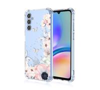 SEAHAI Funda para Samsung Galaxy A05s, Colores Las Flores Elegante Delgada a Prueba de Golpes TPU Transparente de Goma Suave Carcasa de Silicona Colorida - Camelia