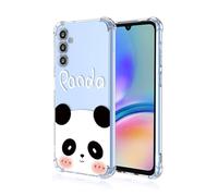SEAHAI Funda para Samsung Galaxy A05s, Colores Las Flores Elegante Delgada a Prueba de Golpes TPU Transparente de Goma Suave Carcasa de Silicona Colorida - Panda