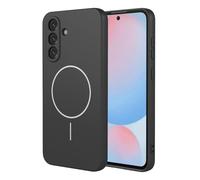 SEAHAI Funda para Samsung Galaxy A05S con Magnética Adsorción Función, Ultradelgado Suave Carcasa de Silicona Líquida, Moda Mate Sedoso Tocar TPU Antigolpes Cubierta - Negro