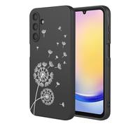 SEAHAI Funda para Samsung Galaxy A05S, Ultradelgado Suave Carcasa de Silicona Líquida, Moda TPU Bumper Antigolpes Cubierta con Patrón de Animales de Lindas Flores - Negro S03