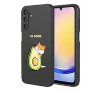 SEAHAI Funda para Samsung Galaxy A05S, Ultradelgado Suave Carcasa de Silicona Líquida, Moda TPU Bumper Antigolpes Cubierta con Patrón de Animales de Lindas Flores - Negro S06
