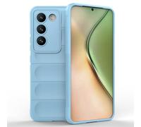 SEAHAI Funda para Vivo V40 SE 5G Estuche, [Diseño de Bolsa de Aire Anticaída] Robusto Carcasa de Suave Silicona Ligera PC + TPU Bumper Anti-caída Rubber Caso, Azul Claro