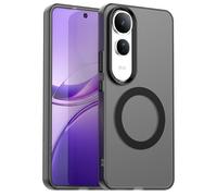 SEAHAI Funda para Vivo V50 Lite 5G/4G con Magnética Adsorción Función, Ultrafino Translúcida Escarchado Duro PC Carcasa Antigolpes TPU Bumper Silicona Cubierta, Negro