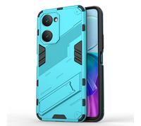 SEAHAI Funda para Vivo Y03 / Vivo Y28s 5G / Vivo Y18 Estuche, Carcasa de Antigolpes [Rugged Armour] Soporte Plegable Oculto Silicona TPU Bumper Anti-Caída Case - Azul