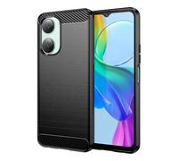 SEAHAI Funda para Vivo Y03 / Vivo Y28s 5G / Vivo Y18 Estuche, Ultra Delgada Carcasa de Suave Silicona Ligera PC + TPU Bumper Anti-caída Rubber Caso Cubierta - Negro