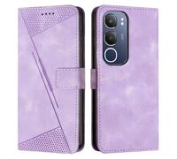 SEAHAI Funda para Vivo Y19s, Carcasa de Premium Cuero PU Billetera Flip Protectora Cubierta con Suporte/Ranura para Tarjeta/Bloqueo RFID/Cierre Magnético - Púrpura