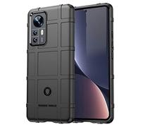 SEAHAI Funda para Xiaomi 12 Pro Estuche, Militar Carcasa de Silicona Ligera Delgado PC TPU Bumper Anti-caída Rubber Caso - Negro