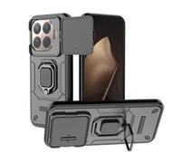 SEAHAI Funda para Xiaomi 15T Pro 5G Estuche, Carcasa con Anillo Soporte y Cámara Proteger [Grado Militar Anti-Caída] Silicona Duro PC + TPU Bumper Antigolpes Cubierta - Negro