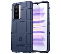 SEAHAI Funda para Xiaomi Poco F5 Pro 5G Estuche, Militar Carcasa de Silicona Ligera Delgado PC TPU Bumper Anti-caída Rubber Caso - Azul