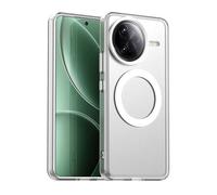 SEAHAI Funda para Xiaomi Poco F7 Ultra 5G con Magnética Adsorción Función, Ultrafino Translúcida Escarchado Duro PC Carcasa Antigolpes TPU Bumper Silicona Cubierta, Blanco