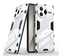 SEAHAI Funda para Xiaomi Poco F7 Ultra 5G Estuche, Carcasa de Antigolpes [Rugged Armour] Soporte Plegable Oculto Silicona TPU Bumper Anti-Caída Case - Blanco