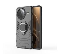 SEAHAI Funda para Xiaomi Poco F7 Ultra 5G, Estuche con 360 Grados Anillo Soporte [Grado Militar Anti-Caída] Silicona Bumper Antigolpes Armor Carcasa - Negro