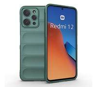 SEAHAI Funda para Xiaomi Redmi 12 Estuche, [Diseño de Bolsa de Aire Anticaída] Robusto Carcasa de Suave Silicona Ligera PC + TPU Bumper Anti-caída Rubber Caso - Verde