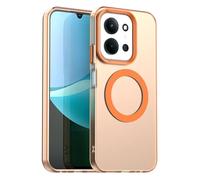 SEAHAI Funda para Xiaomi Redmi 15C 5G/4G/POCO C85 con Magnética Adsorción Función, Ultrafino Translúcida Escarchado Duro PC Carcasa Antigolpes TPU Bumper Silicona Cubierta, Naranja