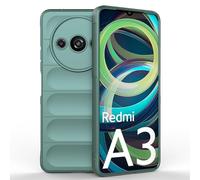 SEAHAI Funda para Xiaomi Redmi A3 Estuche, [Diseño de Bolsa de Aire Anticaída] Robusto Carcasa de Suave Silicona Ligera PC + TPU Bumper Anti-caída Rubber Caso, Verde