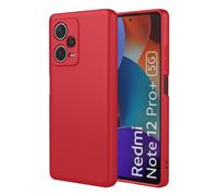 SEAHAI Funda para Xiaomi Redmi Note 12 Pro+ Plus 5G, Ultradelgado Suave Carcasa de Silicona Líquida Protectora, Moda Mate Sedoso Tocar TPU Bumper Antigolpes Cubierta - Rojo