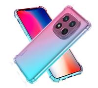 SEAHAI Funda para Xiaomi Redmi Note 14 Pro 5G / Poco X7 5G, Gradiente Vistoso Transparente Cristal TPU Carcasa Estuche, Antigolpes Case de Ultradelgado Suave Silicona Bumper, Rosa/Verde