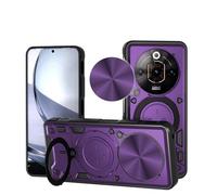 SEAHAI Funda para ZTE Nubia Focus Pro 5G, [Rugged Armour] Antigolpes Carcasa con Metálico Anillo Magnético Soporte y Cámara Deslizante Proteger, Anti-Caída Silicona Case - Morado Oscuro