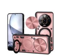 SEAHAI Funda para ZTE Nubia Focus Pro 5G, [Rugged Armour] Antigolpes Carcasa con Metálico Anillo Magnético Soporte y Cámara Deslizante Proteger, Anti-Caída Silicona Case - Oro Rosa